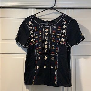 Madewell embroidered top